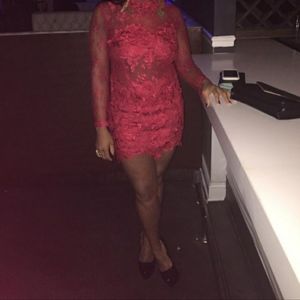 Red lace boutique dress